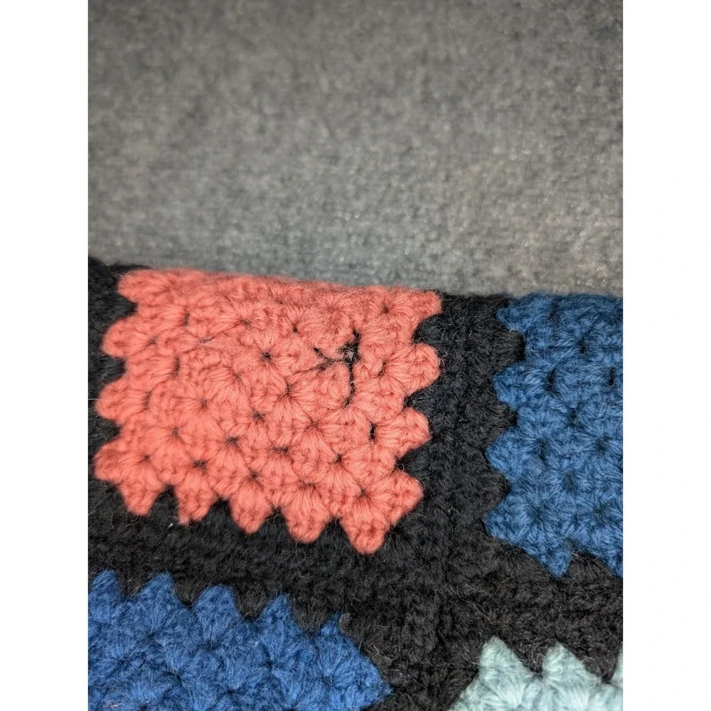 Handmade‎ Crochet Granny Square Bed/ Sofa Couch Runner 58x38 Multicolored READ